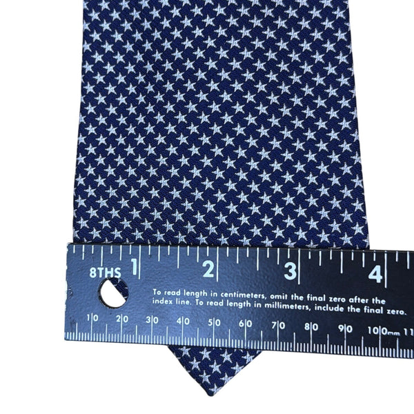 Vintage Brooks Brothers Mens Navy Silk Star Pattern Tie