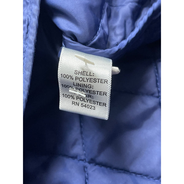 Banana Republic Quilted Women's Blue Snap Front High Neck Jacket Size S