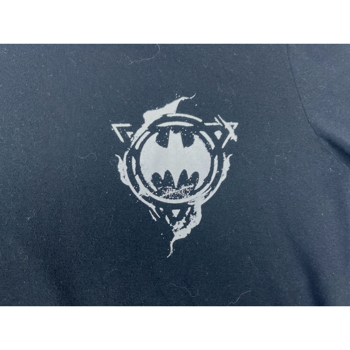 Batman Black Long Sleeve T-Shirt Youth Size With White Graphics New