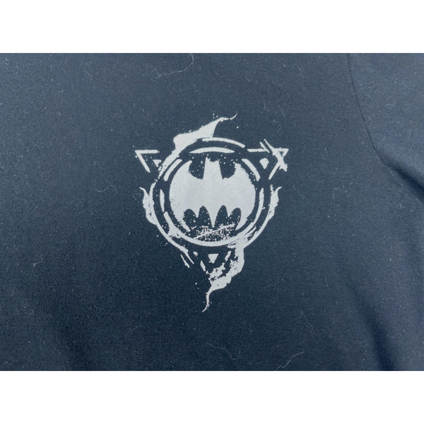 Batman Black Long Sleeve T-Shirt Youth Size With White Graphics New