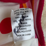 Isaac Mizrahi Girls Fur Jacket With Striped Trim White & Pink Size 4T