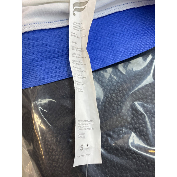 Fabletics Women's Blue and White Stretchable Sport Bra Sz S - NWT