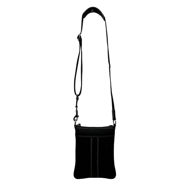 Coach Women’s Black Nylon With Leather Details Adjustable Strap Crossbody Bag