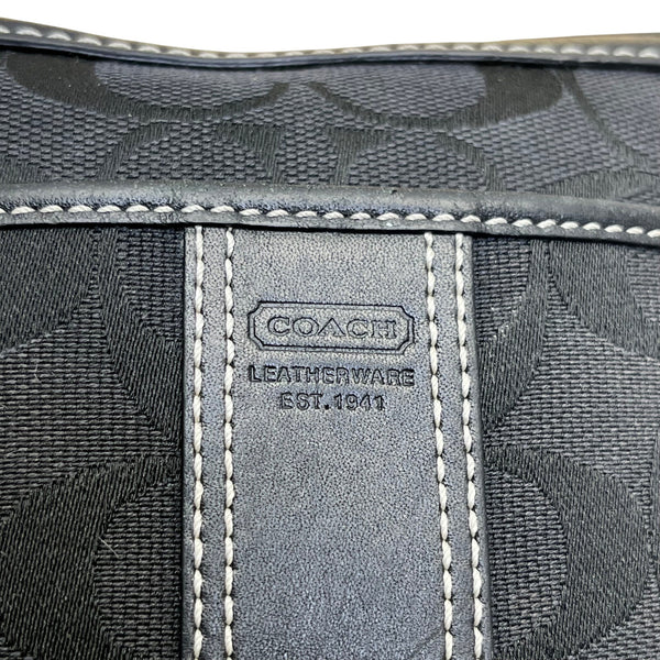 Coach Women’s Black Nylon With Leather Details Adjustable Strap Crossbody Bag