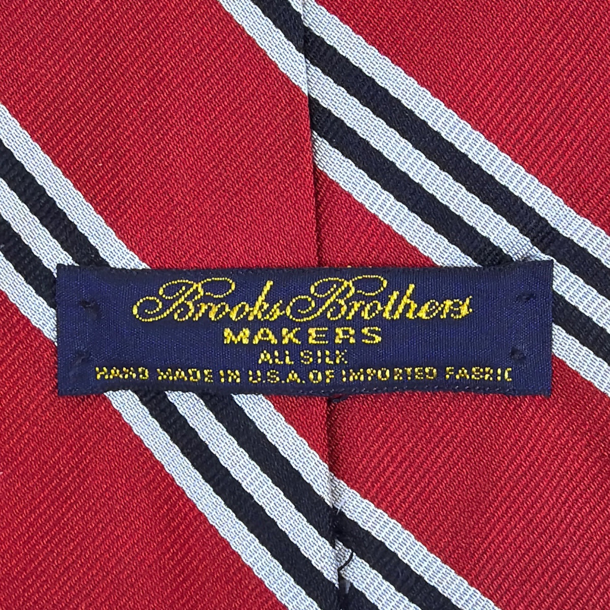 Brooks Brothers Mens Red Striped Silk Tie 59” Handmade Classic Pattern Accessory