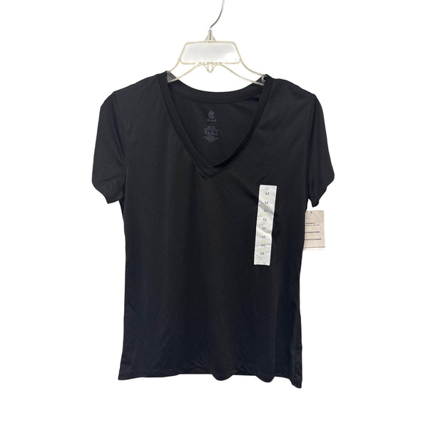 C9 Champion Womens Black Polyester V-Neck T-Shirt Size M Comfortable Lightweight