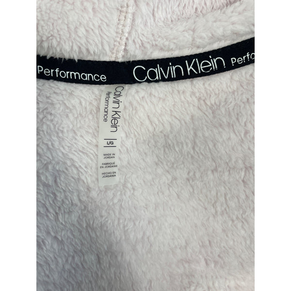 Calvin Klein Performance Light Pink Hoodie Zip Up Long Sleeve Sweater Sz L NWT