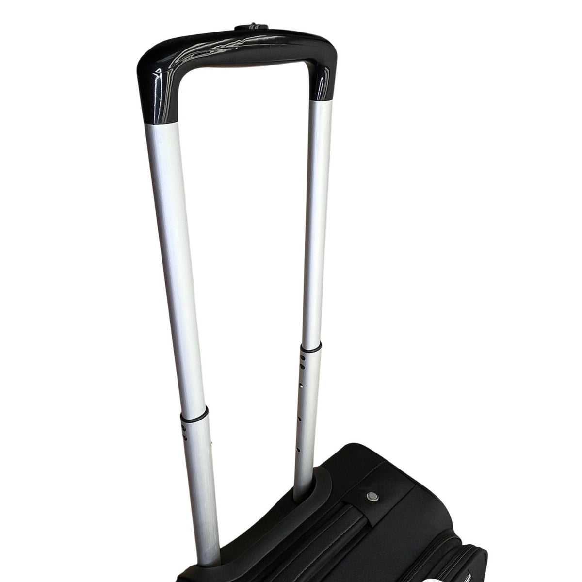 Samantha Brown Black With Leather Trim Expandable Wheels Spinner Luggage Size L