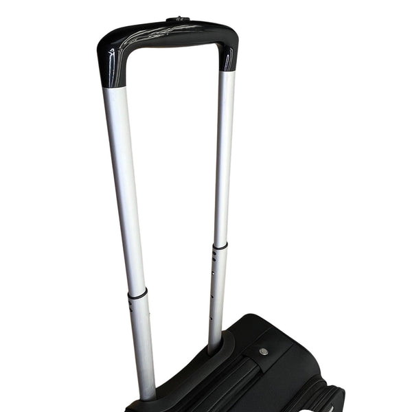 Samantha Brown Black With Leather Trim Expandable Wheels Spinner Luggage Size L