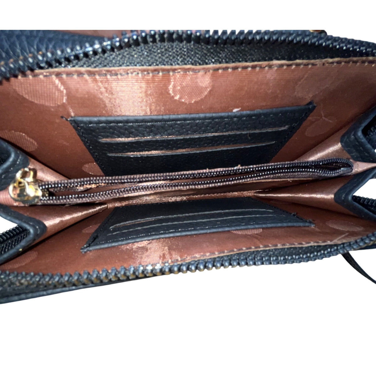 Carr Ken Women’s Black Faux Leather Metal Frame Kisslock Closure Crossbody Bag