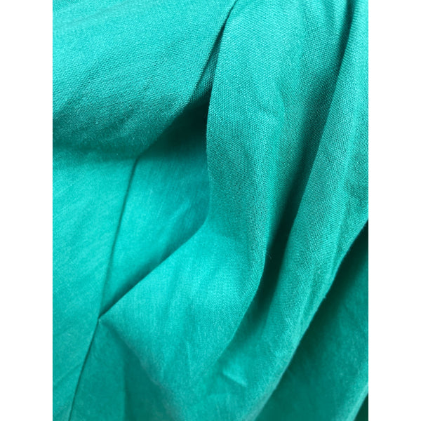 Chelsea 28 Green Women’s  Ruffled Sleeve Fit & Flare Button Front Dress Size S