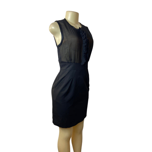BCBG Maxazria Women's Black Sheath Dress Sz 2 (EUR 32)