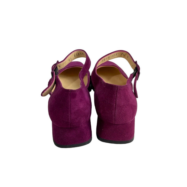 Salvatore Ferragamo Women's Vino Suede Simona Mid Heel Shoes Sz 7.5B -  Original Box