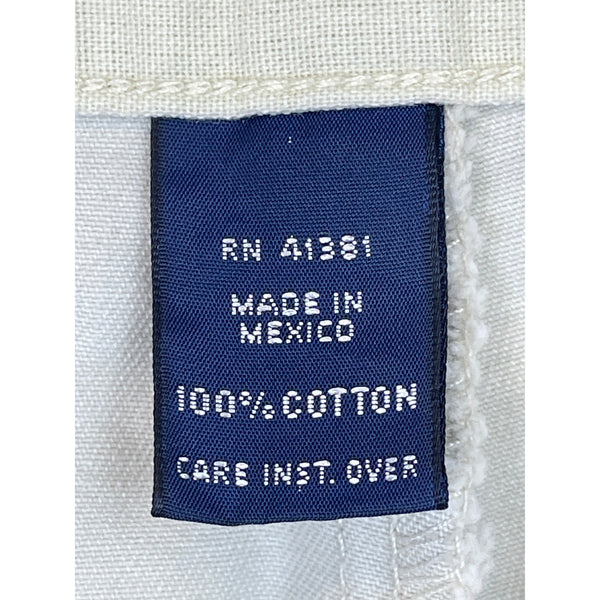 Ralph Lauren Mens Tan Cotton Chino Shorts Pleated Back Pockets Made In Mexico Size 35