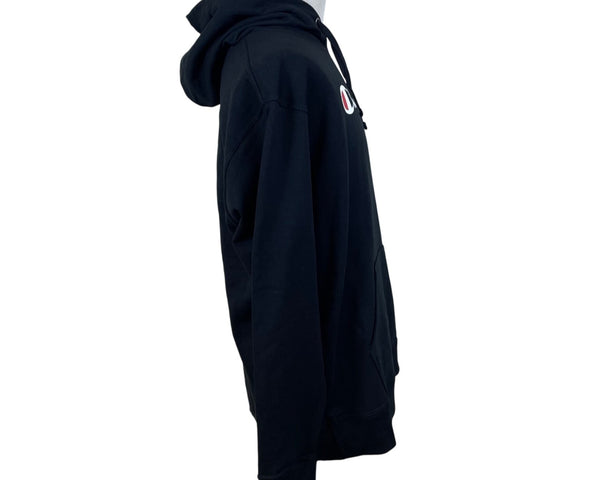 Champion Mens Black Fleece Hoodie Pullover Logo Graphic Long Sleeve Sz XL - New