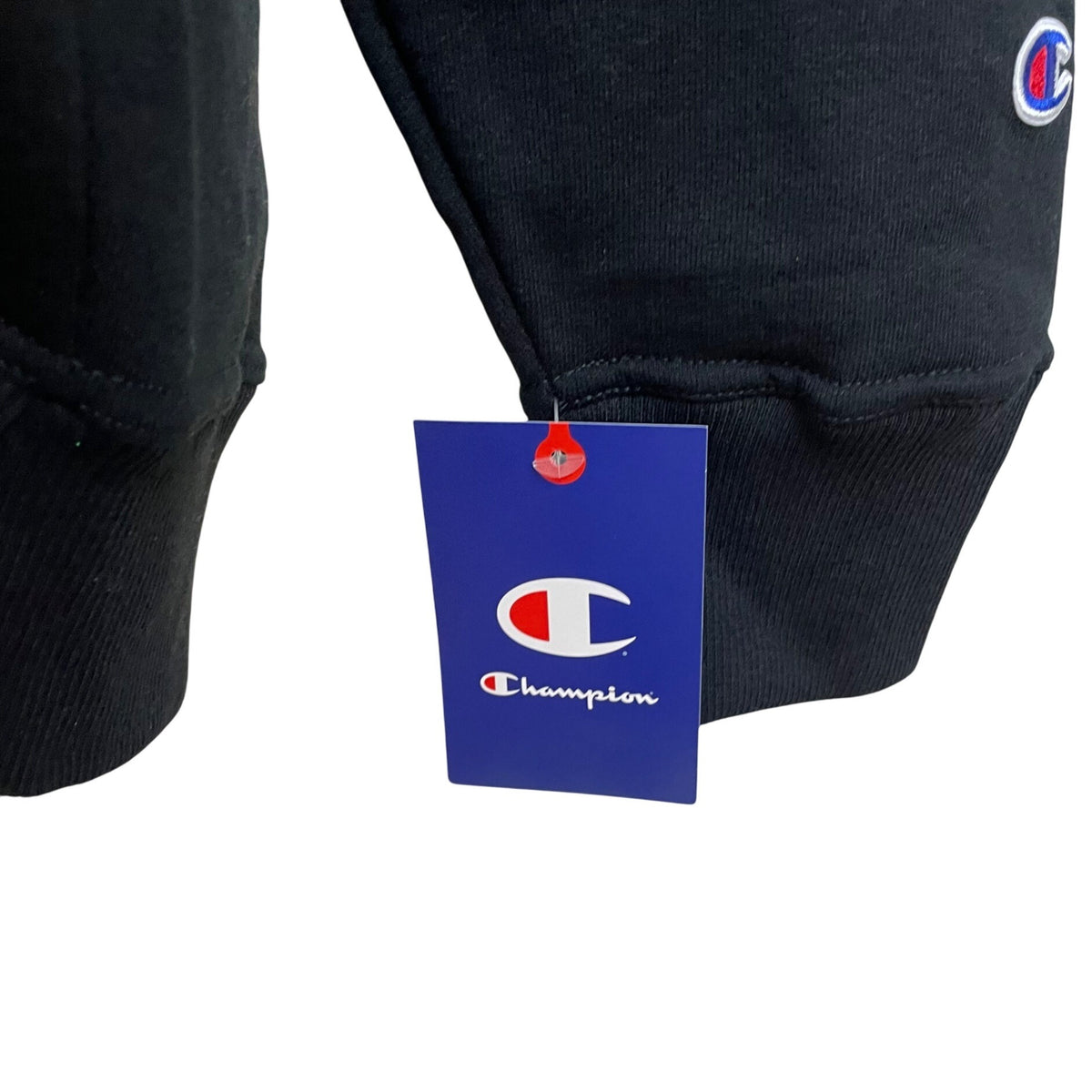 Champion Mens Black Fleece Hoodie Pullover Logo Graphic Long Sleeve Sz XL - New