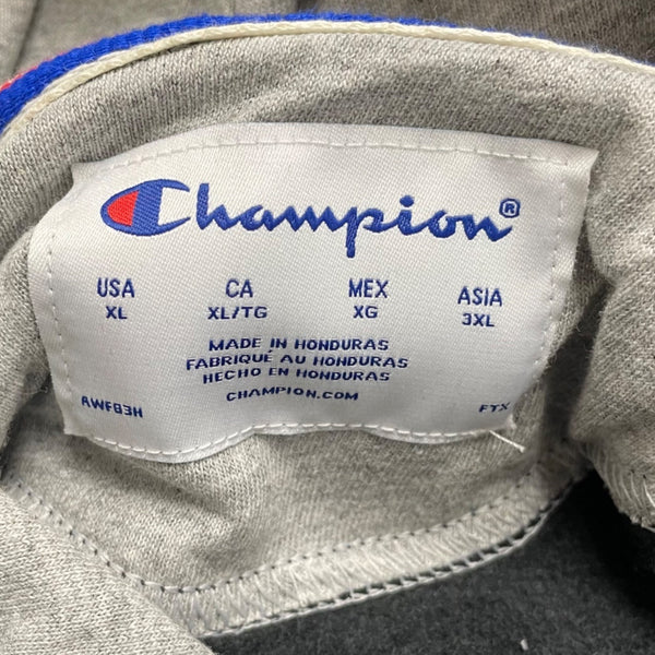 Champion Mens Black Fleece Hoodie Pullover Logo Graphic Long Sleeve Sz XL - New