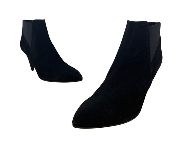 Kate Spade New York Women’s Black Suede Almond Toe Heeled Ankle Boots Size 11B