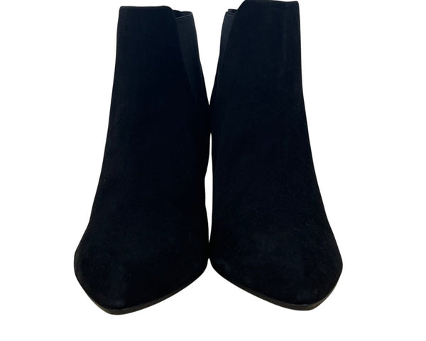 Kate Spade New York Women’s Black Suede Almond Toe Heeled Ankle Boots Size 11B
