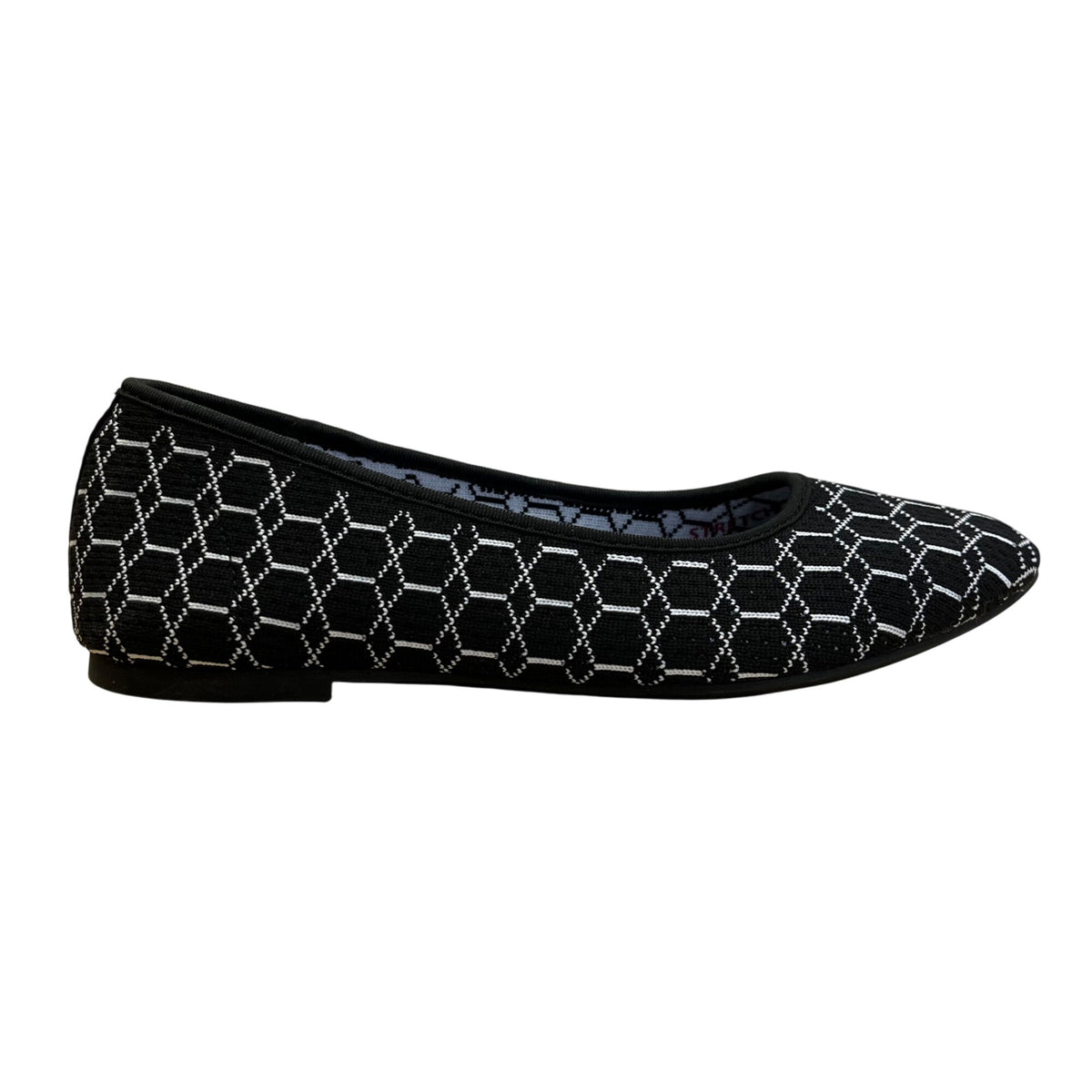 Skechers Women’s Black & White Stretch Fit Air-Cooled Flats Sz 6.5 - New
