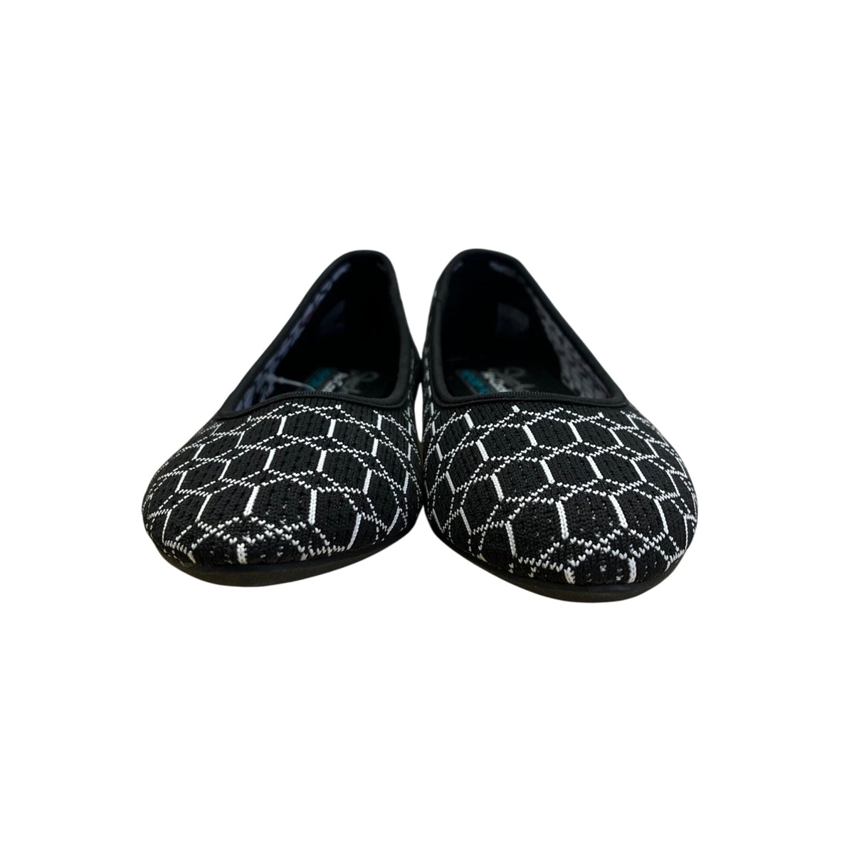 Skechers Women’s Black & White Stretch Fit Air-Cooled Flats Sz 6.5 - New