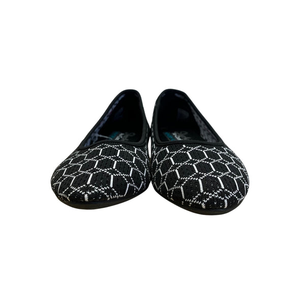 Skechers Women’s Black & White Stretch Fit Air-Cooled Flats Sz 6.5 - New