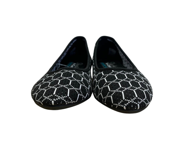 Skechers Women’s Black & White Stretch Fit Air-Cooled Flats Sz 6.5 - New