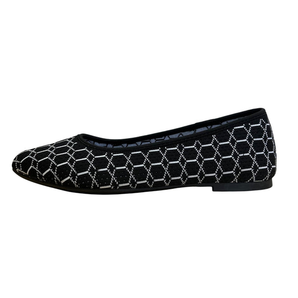 Skechers Women’s Black & White Stretch Fit Air-Cooled Flats Sz 6.5 - New