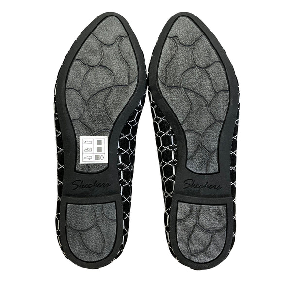 Skechers Women’s Black & White Stretch Fit Air-Cooled Flats Sz 6.5 - New