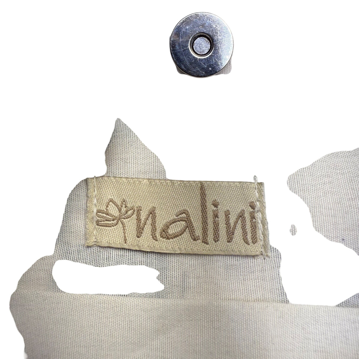 Nalini Women’s Black White Checkered Cotton Tote Bag With Top Handles OS