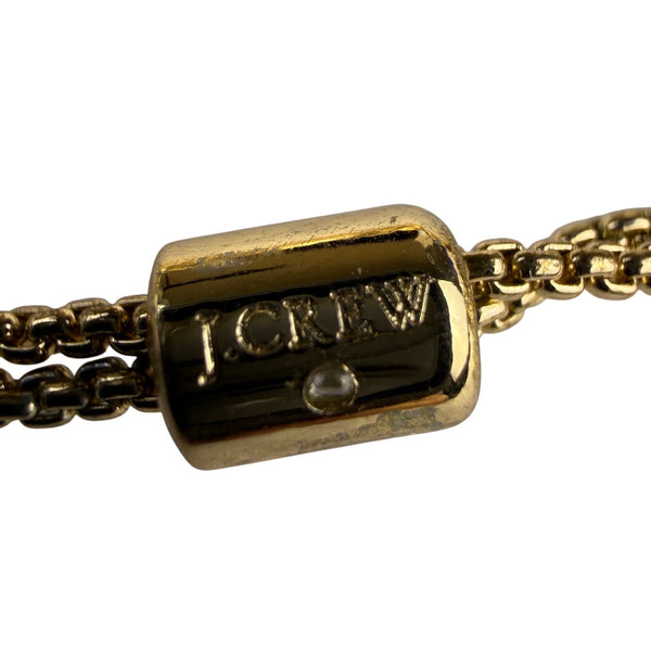 J.Crew Womens Gold Tone Adjustable Cowrie Shell Bracelet Lightweight Metal Links