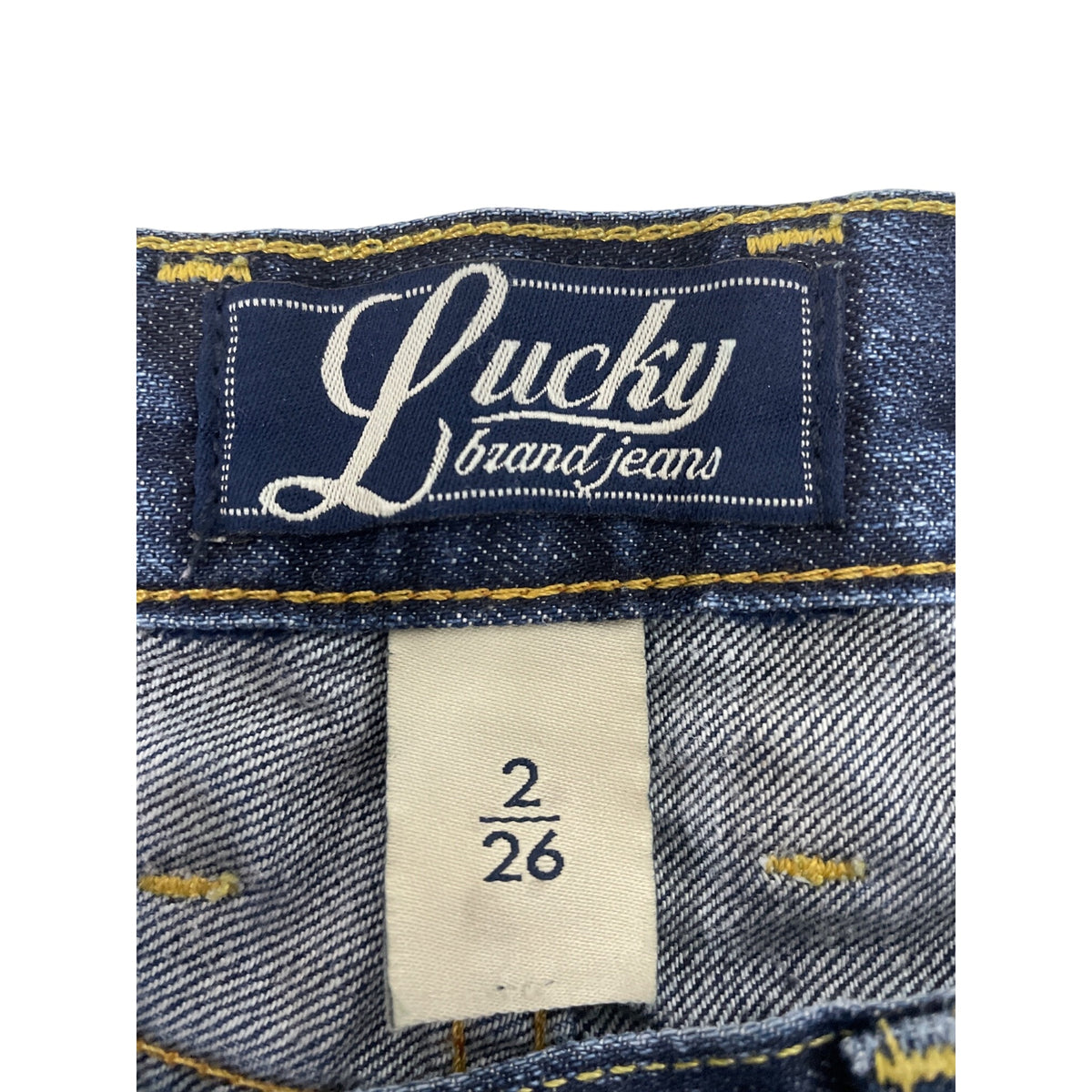 Lucky Brand Womens Blue Denim Cutoff Shorts Frayed Hem Size 2/26 Distressed Look