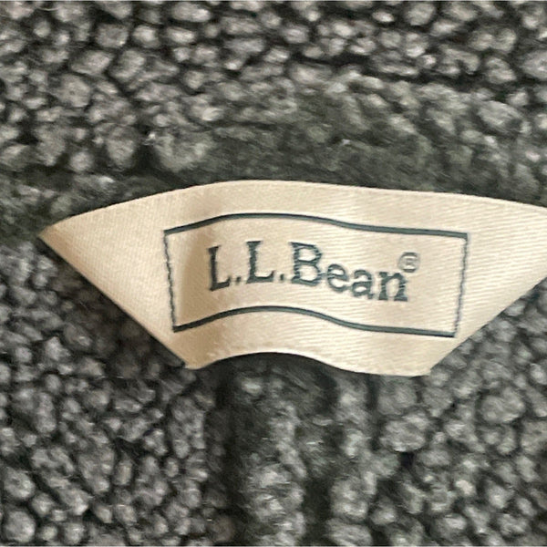 L.L. Bean Womens Olive Green Sherpa Lined Button-Down Vest Size S