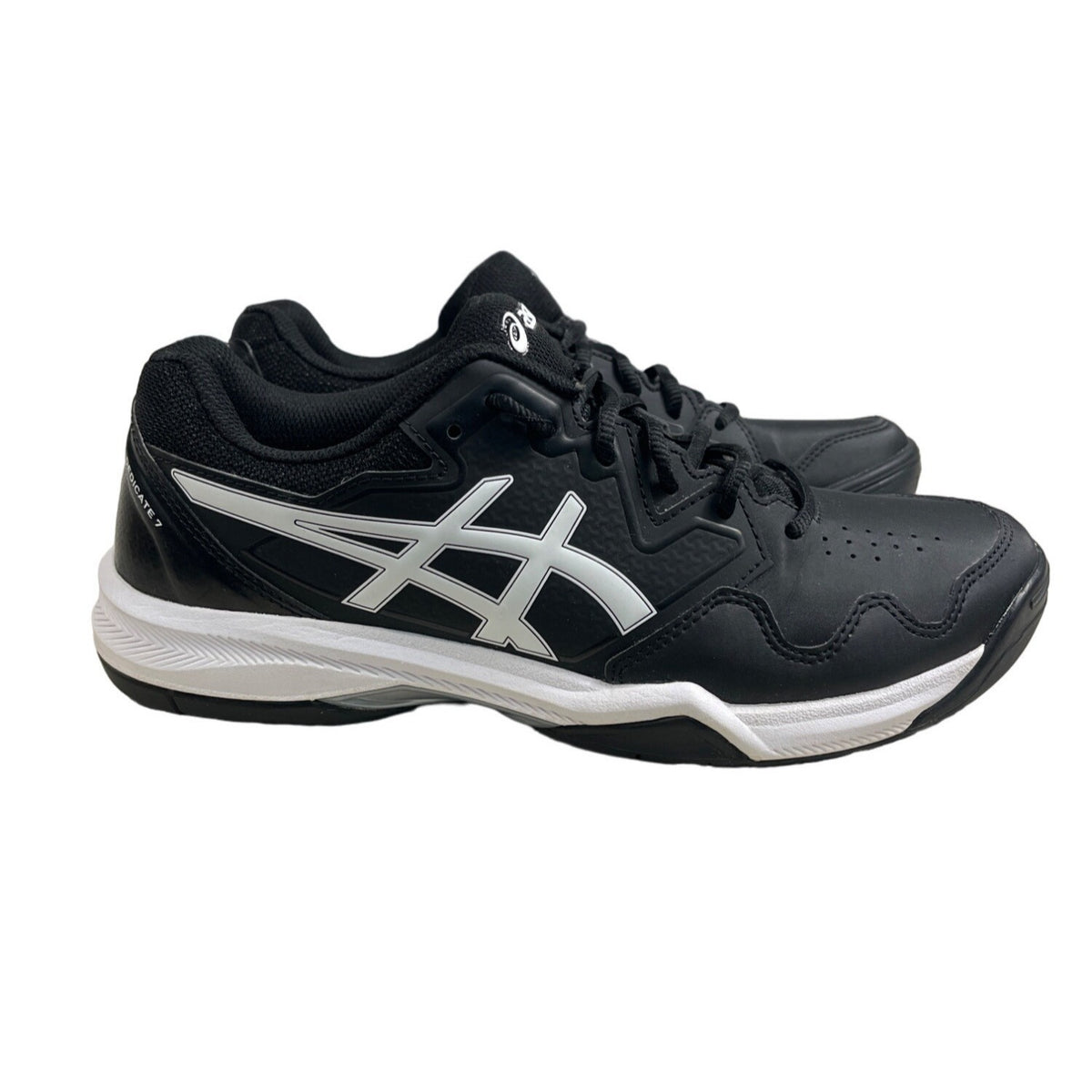 Asics Men's Gel Dedicated 7 Black And White Running Shoes Sz 9.5- NWOB