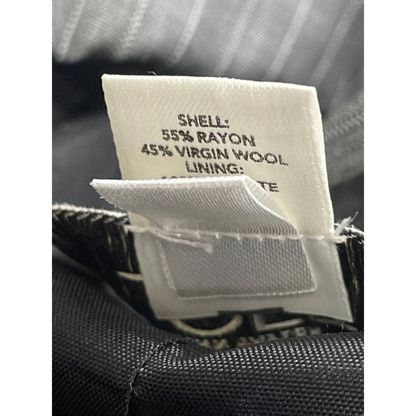 Ann Taylor Loft Womens Gray Pinstripe Rayon & Wool Blazer Two Button Size 4P