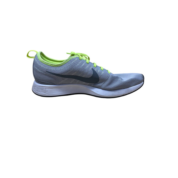Nike Mens Gray & Neon Green Running Shoes Size 10 Lightweight Mesh Breathable Cushion Sole