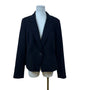 White House Black Market Womens Black Rayon Blazer Button Front Size 14 - NWT