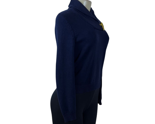 Ralph Lauren Women's Navy Cotton Knit Sweater Petite Size P