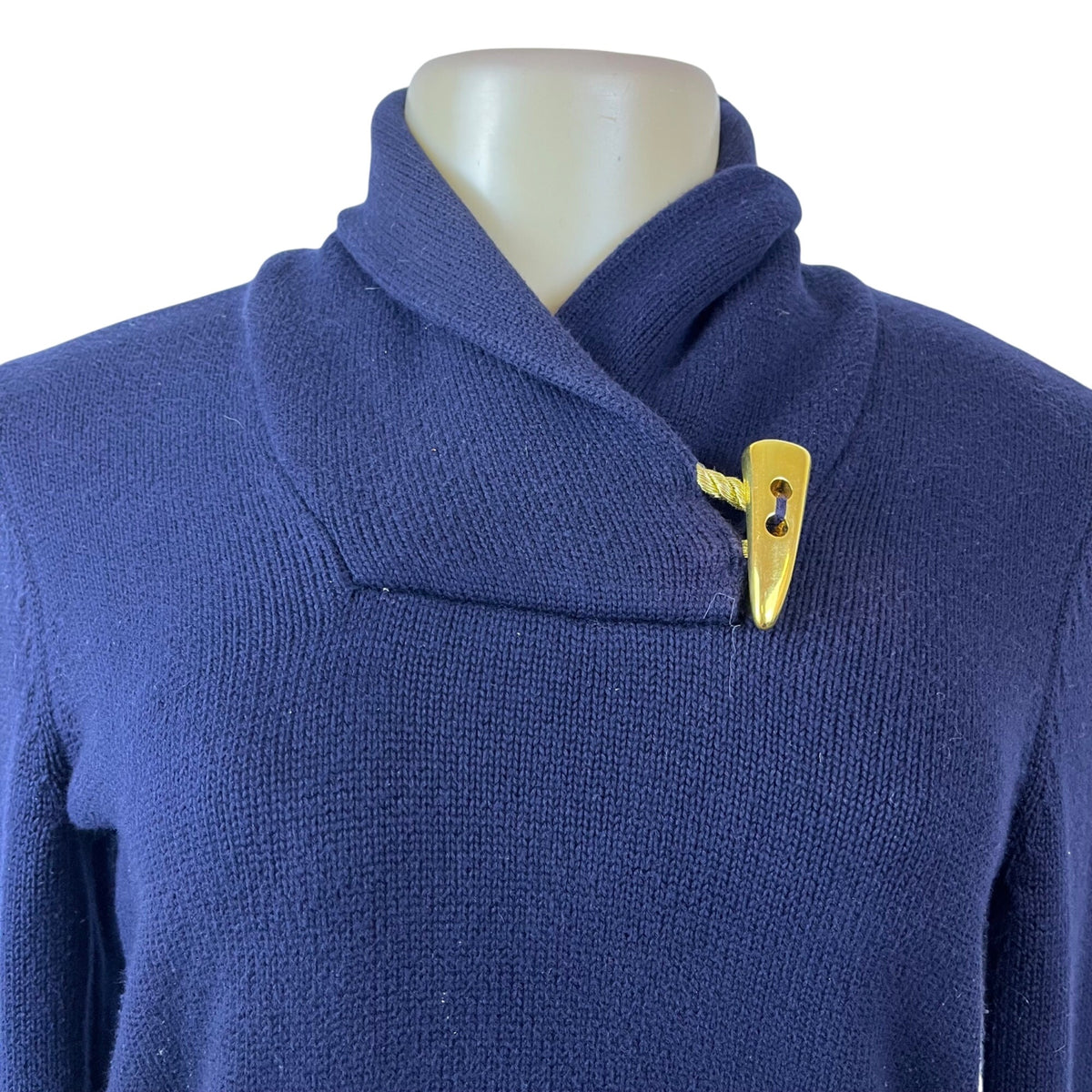 Ralph Lauren Women's Navy Cotton Knit Sweater Petite Size P