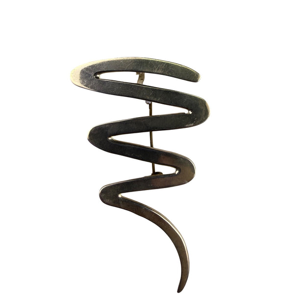 925 Mexican Silver Abstract Brooch Pin Women Vintage Zigzag Design TV-43