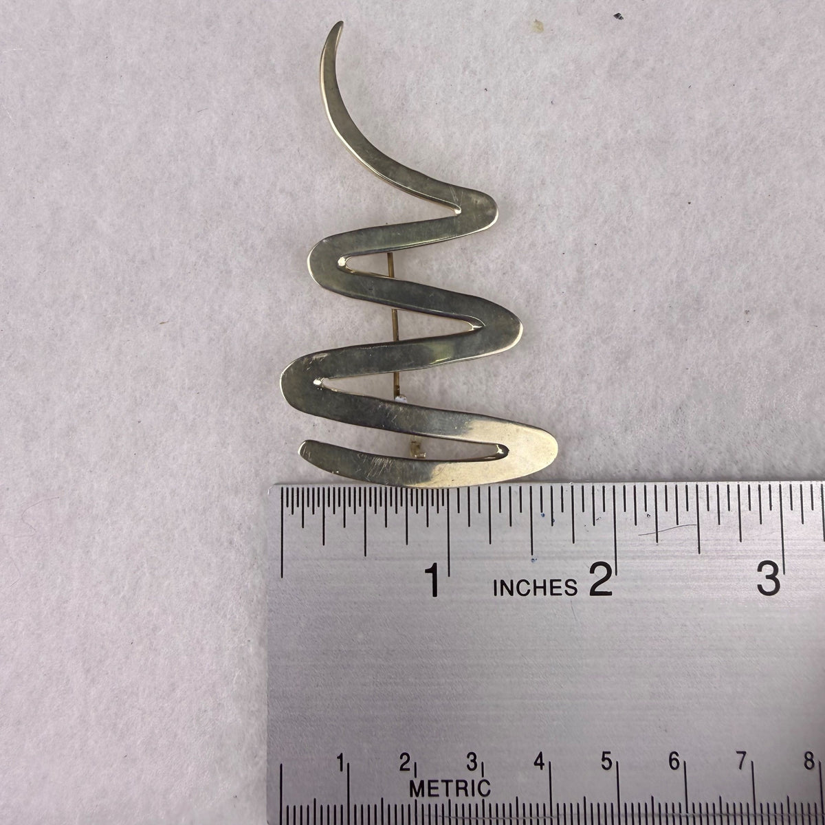 925 Mexican Silver Abstract Brooch Pin Women Vintage Zigzag Design TV-43