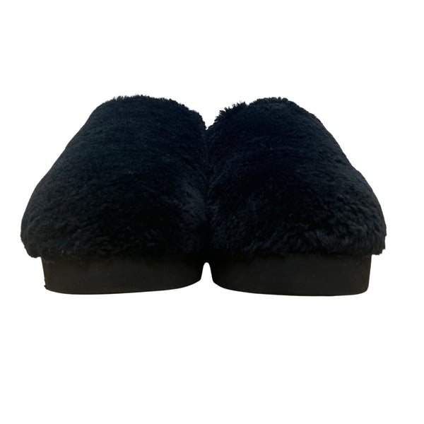UGG Women’s Black Fur Fuzzy Slide Slipper Size 7