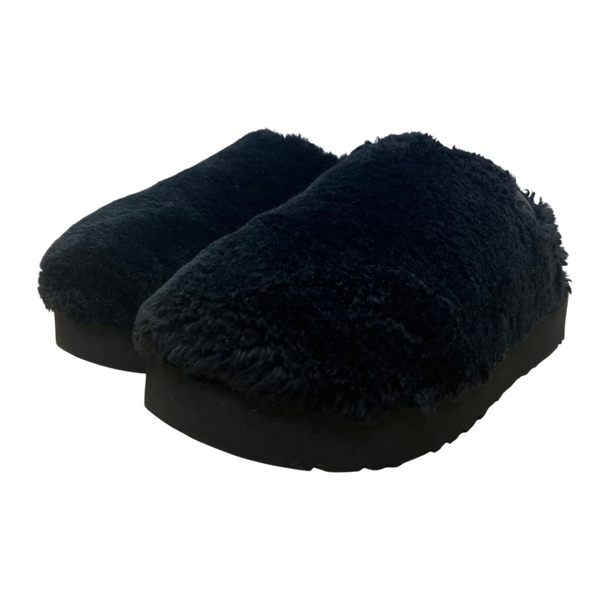 UGG Women’s Black Fur Fuzzy Slide Slipper Size 7