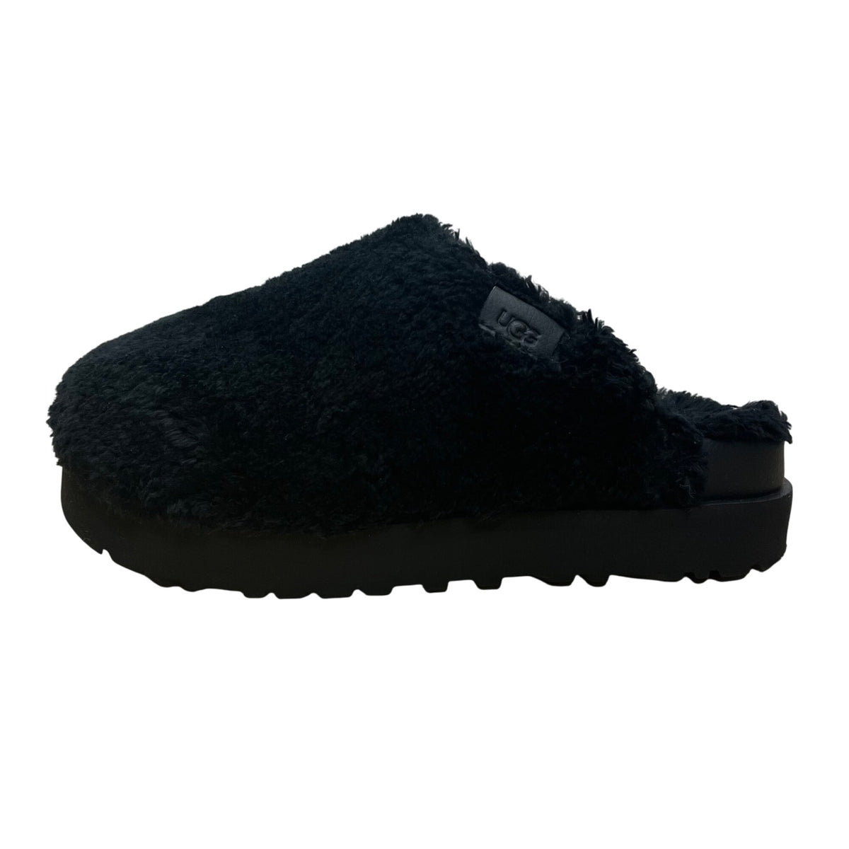 UGG Women’s Black Fur Fuzzy Slide Slipper Size 7