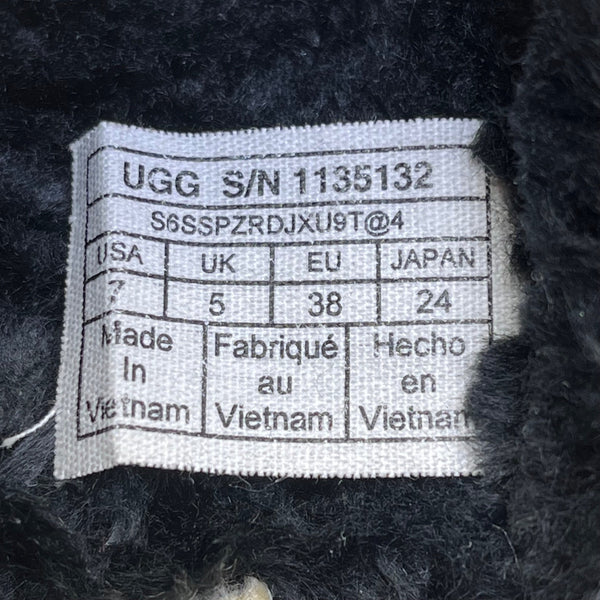 UGG Women’s Black Fur Fuzzy Slide Slipper Size 7