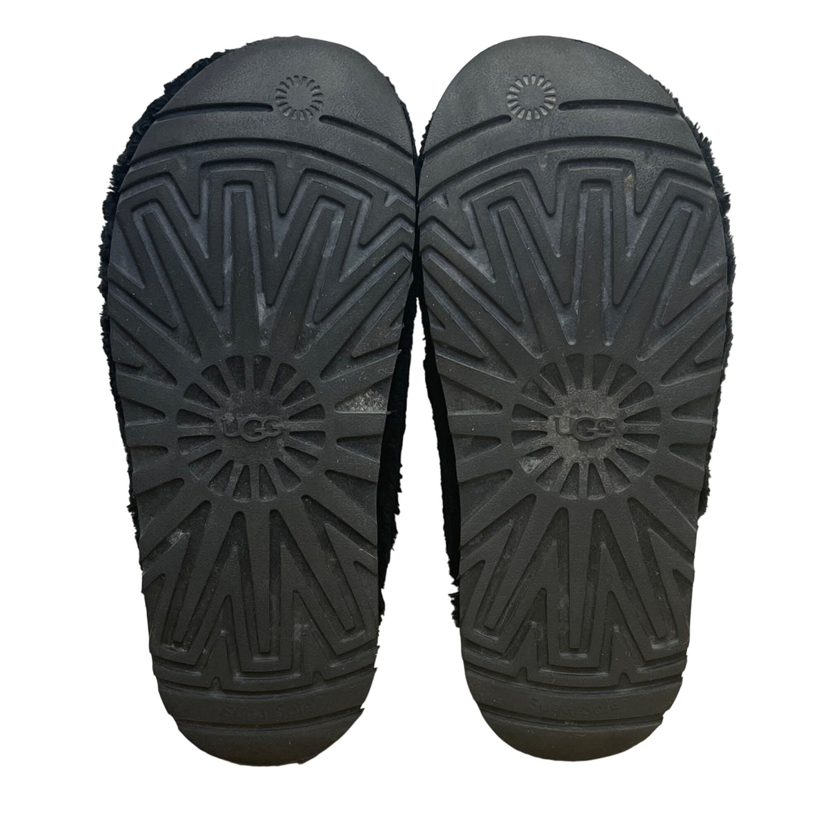 UGG Women’s Black Fur Fuzzy Slide Slipper Size 7