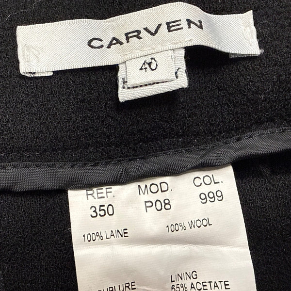 Carven Womens Black Wool Straight-Leg Dress Pants Tailored Classic Size 40