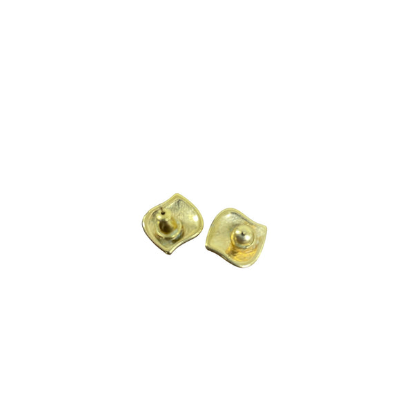 Monet Gold Tone Abstract Design Stud Earrings For Women Lightweight Metal Geometric Shape Elegant