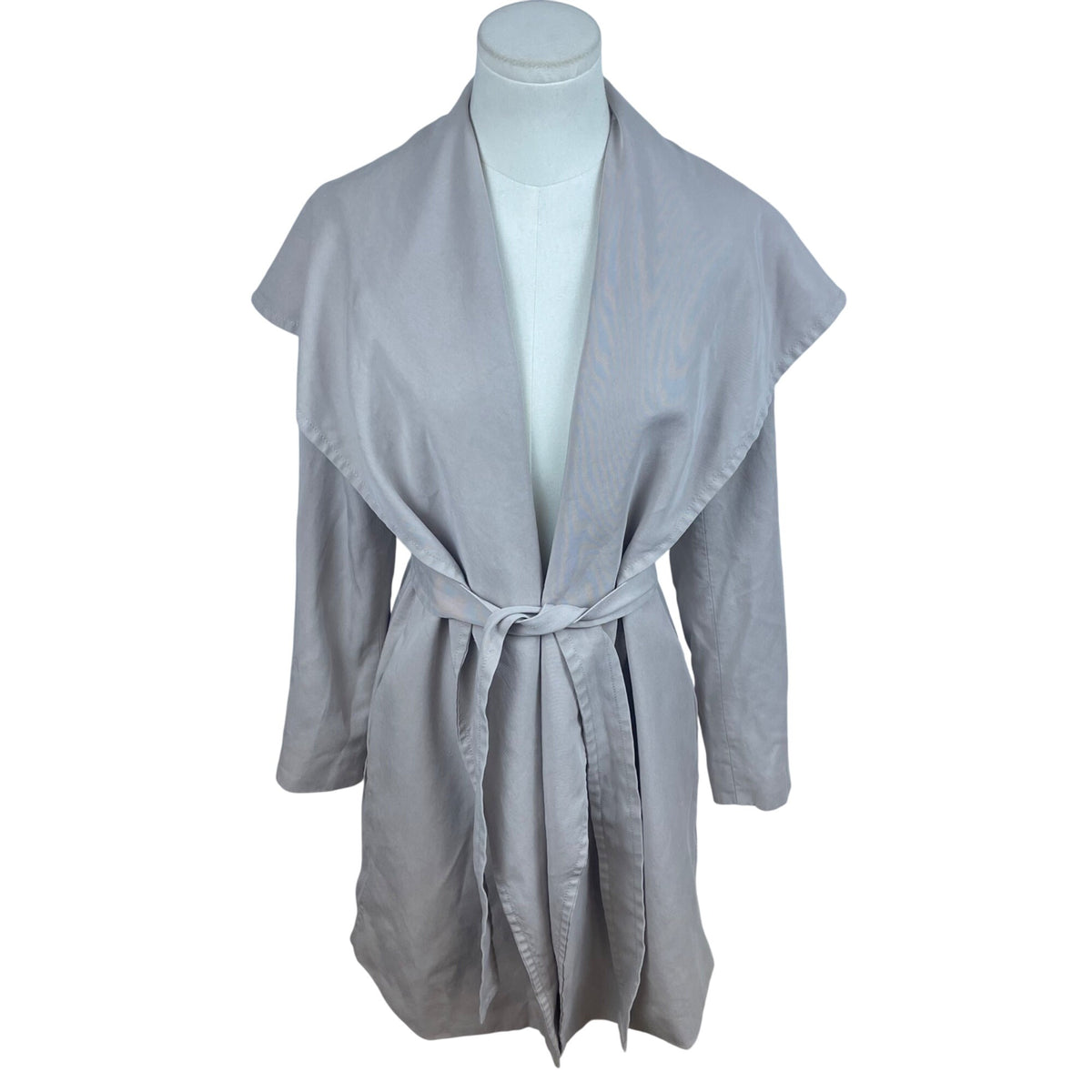 Club Monaco Women's Beige Lyocell Belted Draped Coat Size S/P