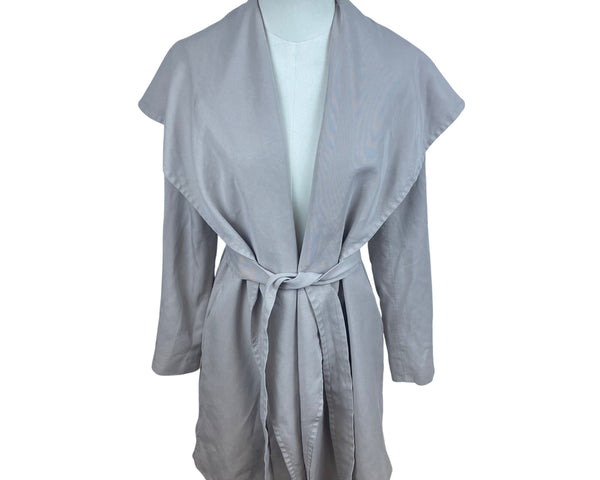 Club Monaco Women's Beige Lyocell Belted Draped Coat Size S/P